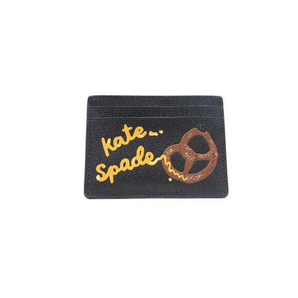 kate spade Accessories - NWT Kate Spade NYC Big Apple Pretzel Small Saffiano Slim Card Case Holder Black